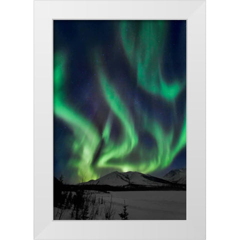 Aurora Borealis XIV White Modern Wood Framed Art Print by Malvin, Larry