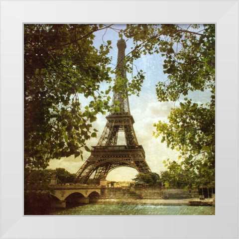 Eiffel Tower IV White Modern Wood Framed Art Print by Melious, Amy