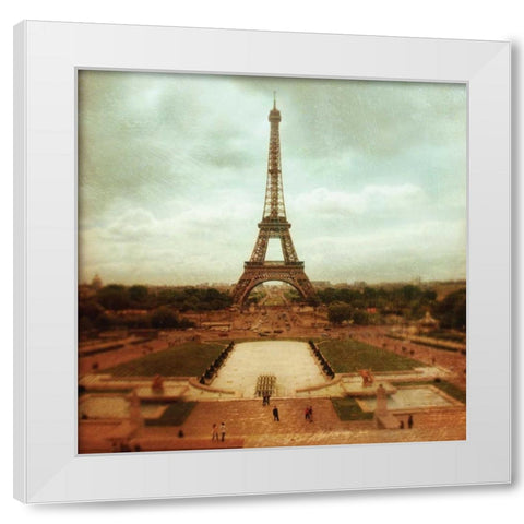 Eiffel Tower V White Modern Wood Framed Art Print by Melious, Amy