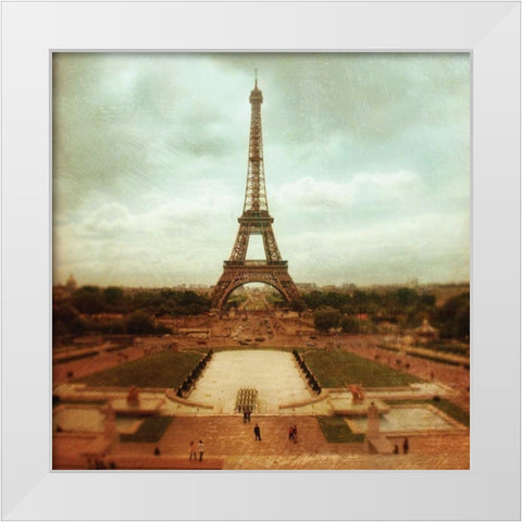 Eiffel Tower V White Modern Wood Framed Art Print by Melious, Amy