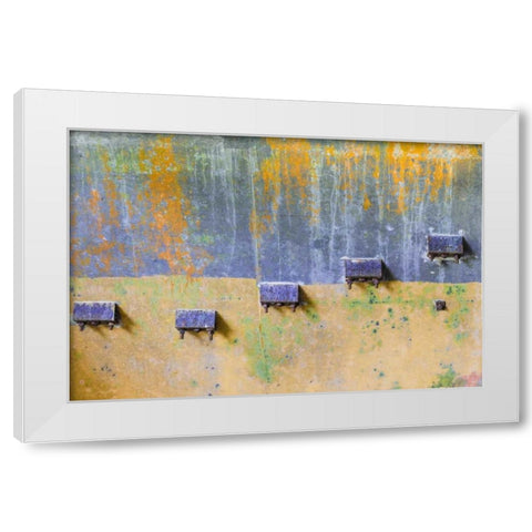 Abstract Paint III White Modern Wood Framed Art Print by Mahan, Kathy