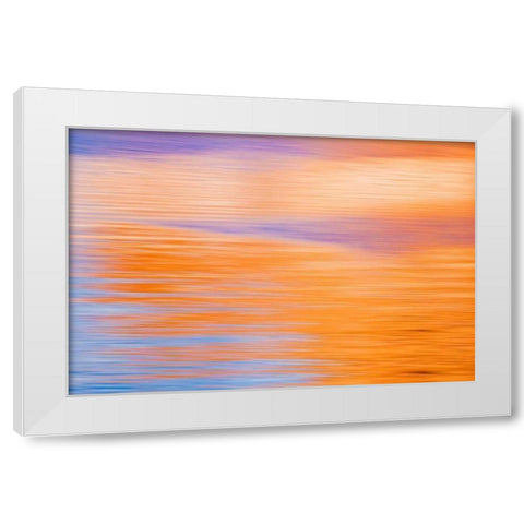 Abstract Reflection I White Modern Wood Framed Art Print by Mahan, Kathy