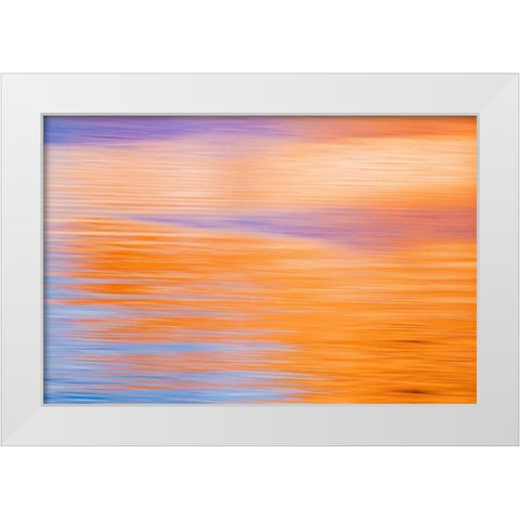 Abstract Reflection I White Modern Wood Framed Art Print by Mahan, Kathy