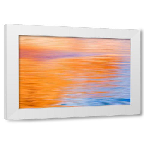 Abstract Reflection II White Modern Wood Framed Art Print by Mahan, Kathy