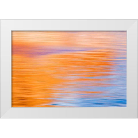 Abstract Reflection II White Modern Wood Framed Art Print by Mahan, Kathy