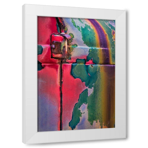 Layers of Color I White Modern Wood Framed Art Print by Mahan, Kathy