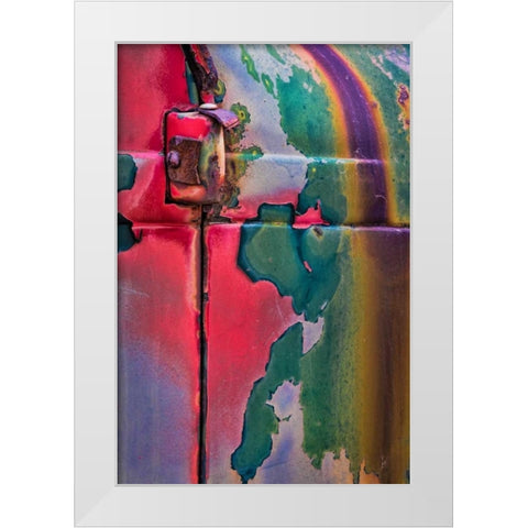 Layers of Color I White Modern Wood Framed Art Print by Mahan, Kathy