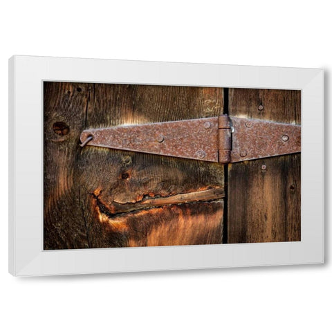 Cabin Hinge White Modern Wood Framed Art Print by Mahan, Kathy
