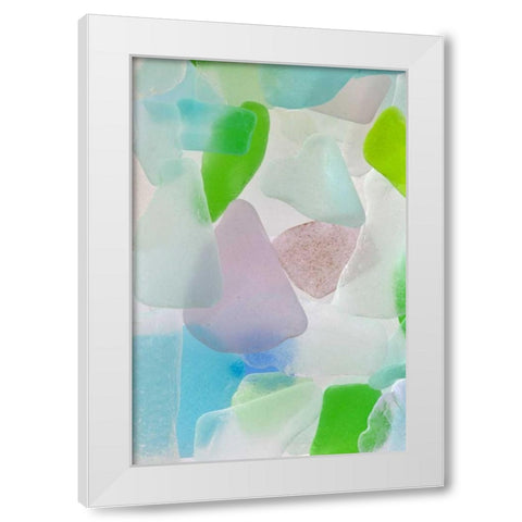 Beach Glass III White Modern Wood Framed Art Print by Mahan, Kathy