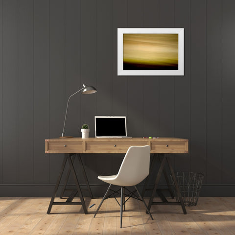 Streaked Horizon II White Modern Wood Framed Art Print by Millet, Karyn