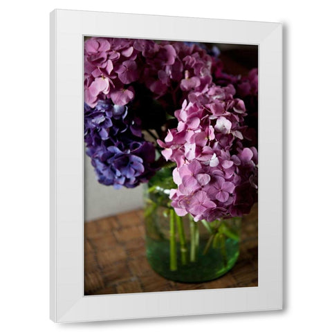 Hydrangeas VI White Modern Wood Framed Art Print by Millet, Karyn
