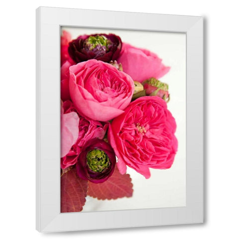 Peony Bouquet II White Modern Wood Framed Art Print by Millet, Karyn