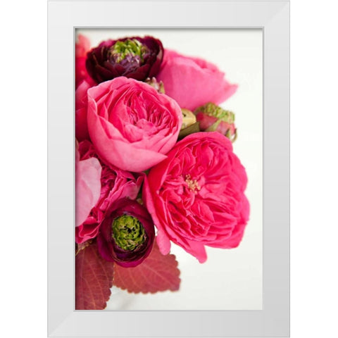 Peony Bouquet II White Modern Wood Framed Art Print by Millet, Karyn