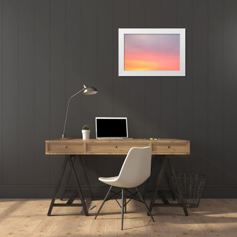 Sunset Sky II White Modern Wood Framed Art Print by Millet, Karyn