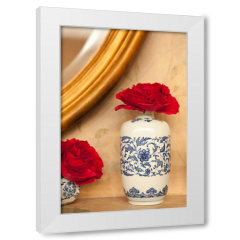 Oriental Vase White Modern Wood Framed Art Print by Millet, Karyn