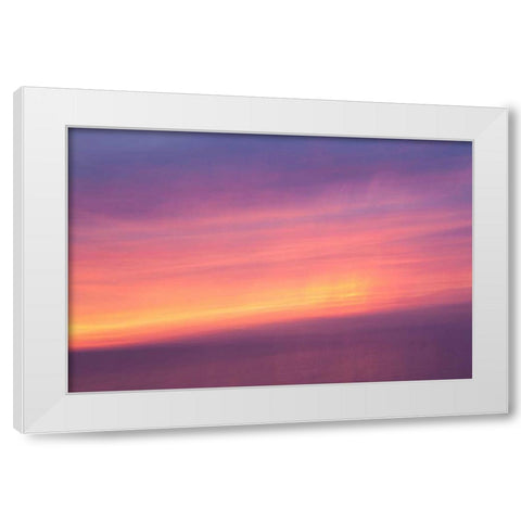 Sunset I White Modern Wood Framed Art Print by Millet, Karyn