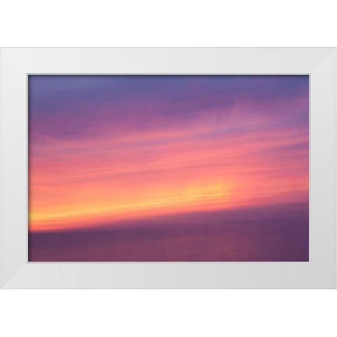 Sunset I White Modern Wood Framed Art Print by Millet, Karyn