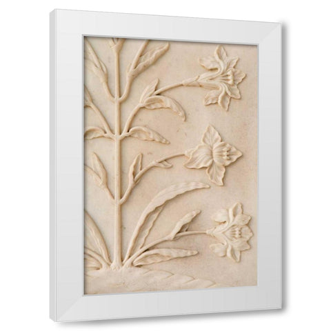 Stonework Detail II White Modern Wood Framed Art Print by Millet, Karyn
