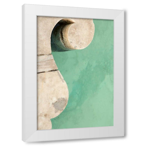 Stonework Detail III White Modern Wood Framed Art Print by Millet, Karyn