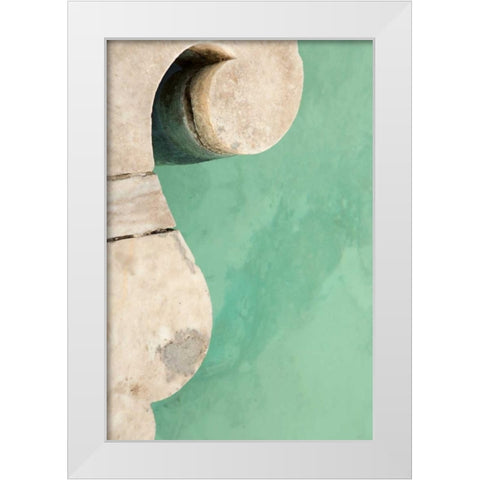 Stonework Detail III White Modern Wood Framed Art Print by Millet, Karyn