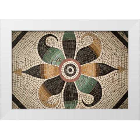 Mosaic II White Modern Wood Framed Art Print by Millet, Karyn