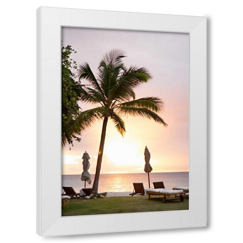 Peaceful Caribbean II White Modern Wood Framed Art Print by Millet, Karyn