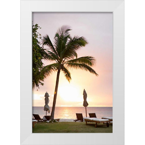 Peaceful Caribbean II White Modern Wood Framed Art Print by Millet, Karyn
