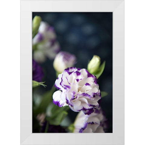 Purple Tipped Floral III White Modern Wood Framed Art Print by Millet, Karyn