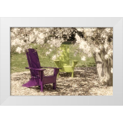 Under the Magnolia Tree White Modern Wood Framed Art Print by McNemar, C. Thomas