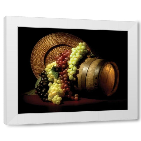 Wine Grapes White Modern Wood Framed Art Print by McNemar, C. Thomas