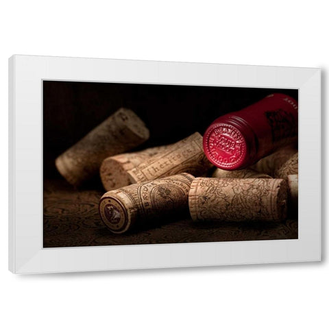 Wine Corks Still Life IV White Modern Wood Framed Art Print by McNemar, C. Thomas