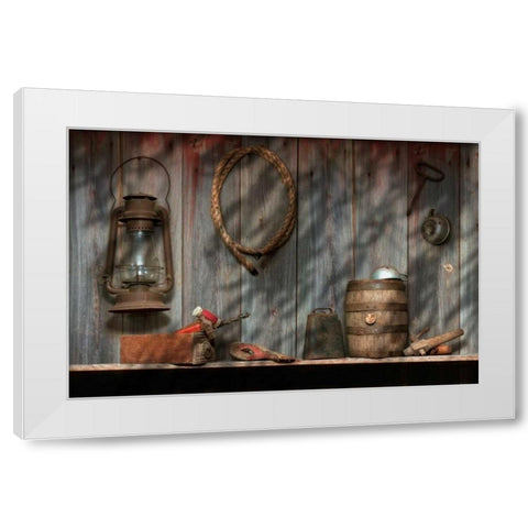 Out in the Barn II White Modern Wood Framed Art Print by McNemar, C. Thomas