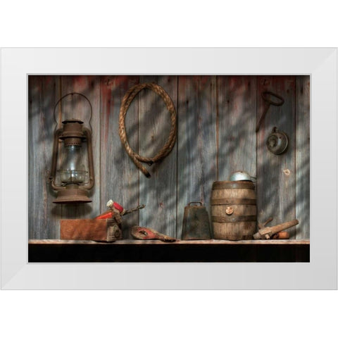 Out in the Barn II White Modern Wood Framed Art Print by McNemar, C. Thomas