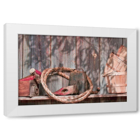 Out in the Barn IV White Modern Wood Framed Art Print by McNemar, C. Thomas