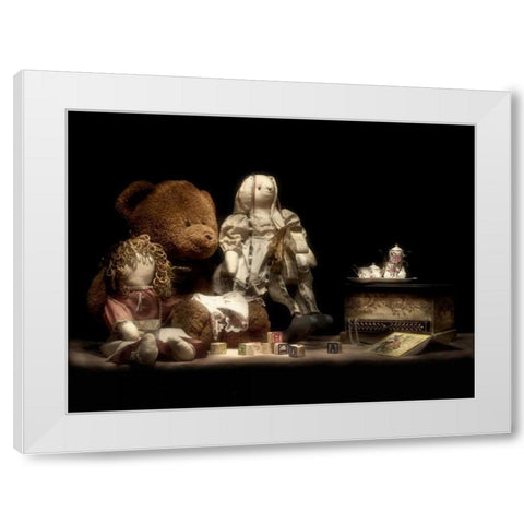 Tea Party White Modern Wood Framed Art Print by McNemar, C. Thomas