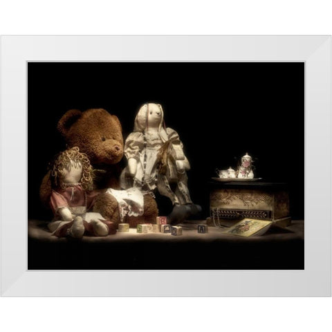 Tea Party White Modern Wood Framed Art Print by McNemar, C. Thomas