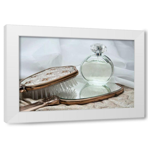 Perfume Bottle I White Modern Wood Framed Art Print by McNemar, C. Thomas