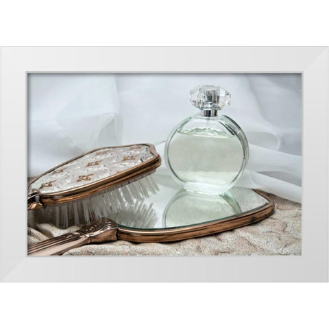 Perfume Bottle I White Modern Wood Framed Art Print by McNemar, C. Thomas