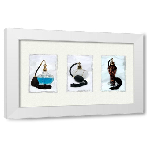 Perfume Triptych I White Modern Wood Framed Art Print by McNemar, C. Thomas