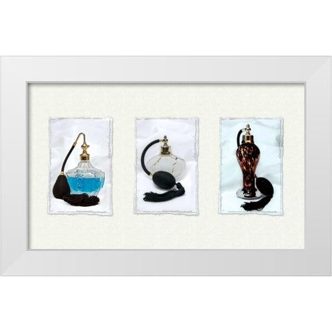 Perfume Triptych I White Modern Wood Framed Art Print by McNemar, C. Thomas