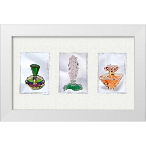 Perfume Triptych II White Modern Wood Framed Art Print by McNemar, C. Thomas