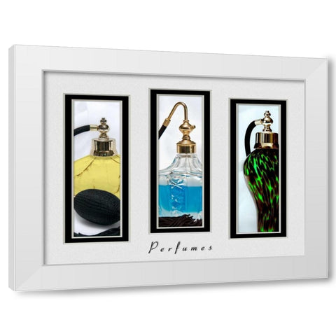 Perfume Triptych III White Modern Wood Framed Art Print by McNemar, C. Thomas