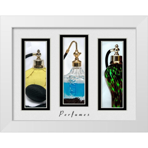 Perfume Triptych III White Modern Wood Framed Art Print by McNemar, C. Thomas
