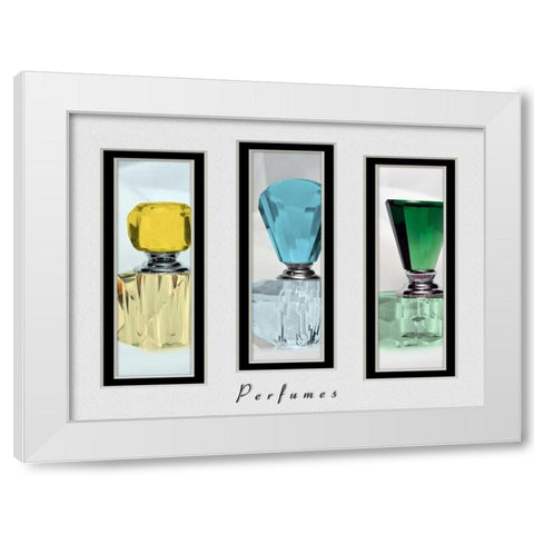 Perfume Triptych IV White Modern Wood Framed Art Print by McNemar, C. Thomas