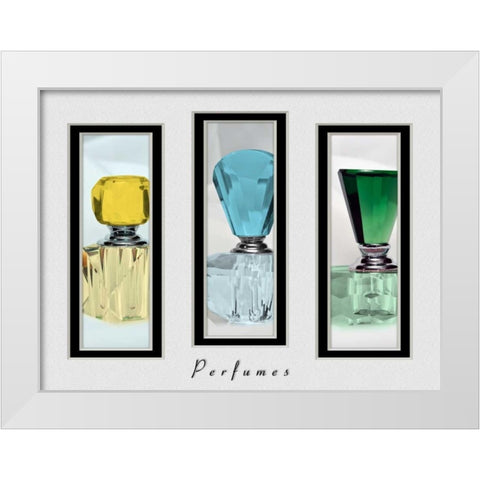 Perfume Triptych IV White Modern Wood Framed Art Print by McNemar, C. Thomas