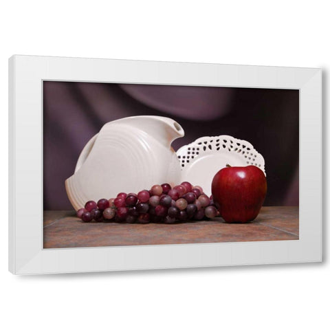 Pitcher with Fruit II White Modern Wood Framed Art Print by McNemar, C. Thomas