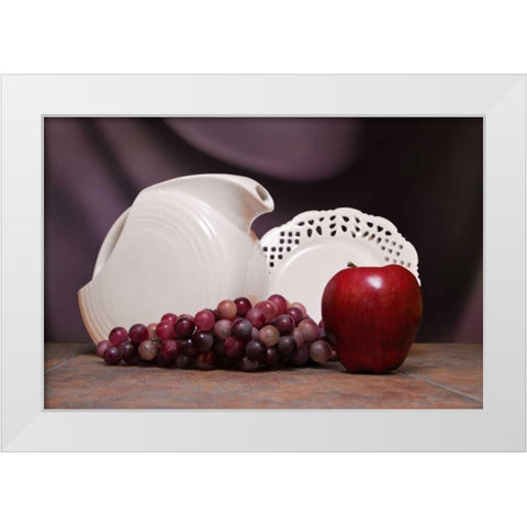 Pitcher with Fruit II White Modern Wood Framed Art Print by McNemar, C. Thomas