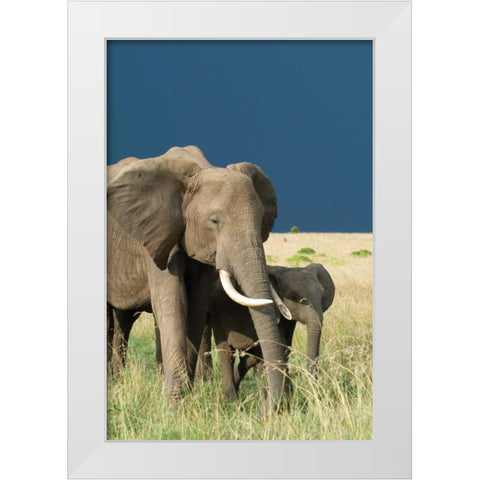 Protection White Modern Wood Framed Art Print by Parker, Susann