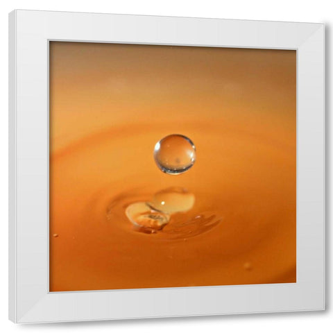 Tomato Soup Drop I White Modern Wood Framed Art Print by Putman, Tammy