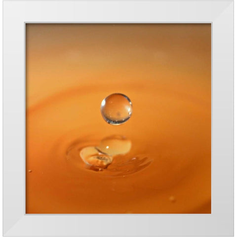 Tomato Soup Drop I White Modern Wood Framed Art Print by Putman, Tammy